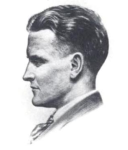 Arthur Bryant's sketch of F. Scott Fitzgerald, 1921 (Courtesy Wikimedia Commons; public domain in the United States).