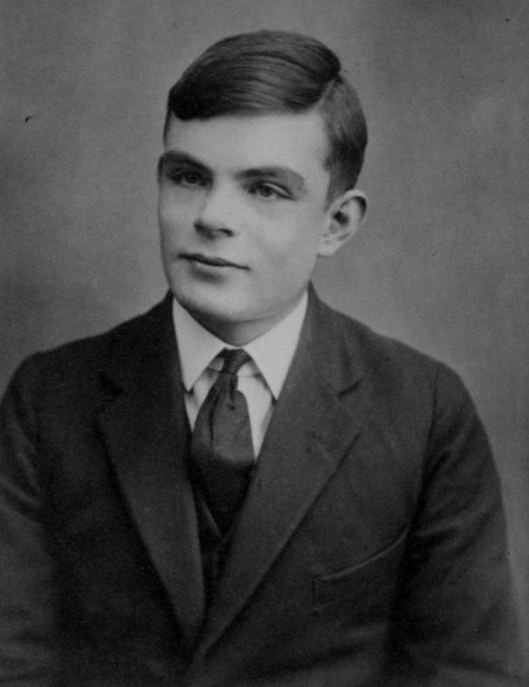 Alan Turing's passport photo at age 16, 1928 or 1929 (Courtesy Wikimedia Commons).